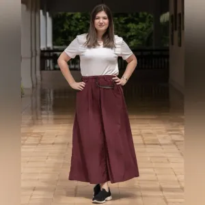 Macabi Convertible Skirt Maroon Slim