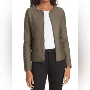 MAJESTIC FILATURES green Quilted Bolero Jacket