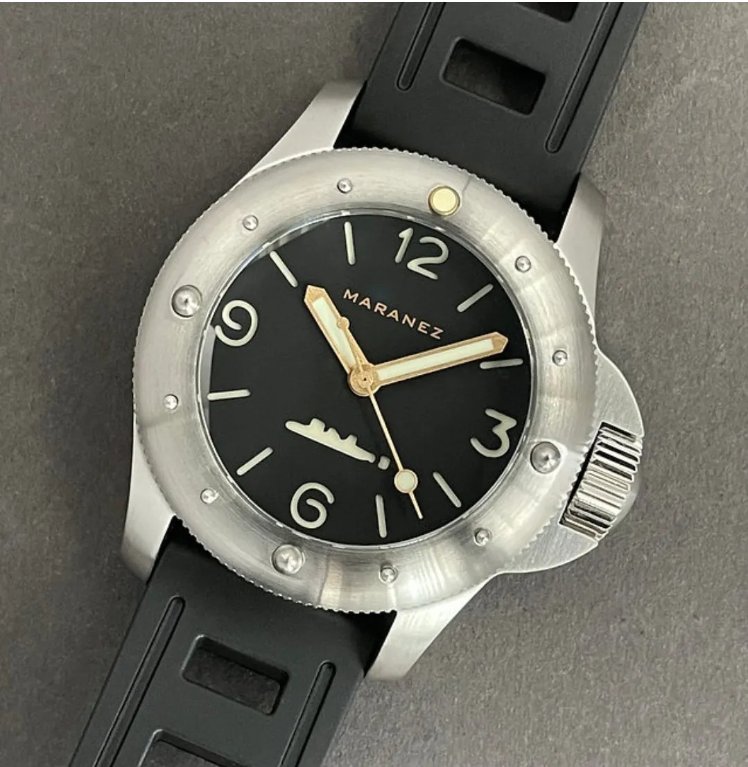 Maranez 42mm Rawai Stainless Steel  black Face Watch
