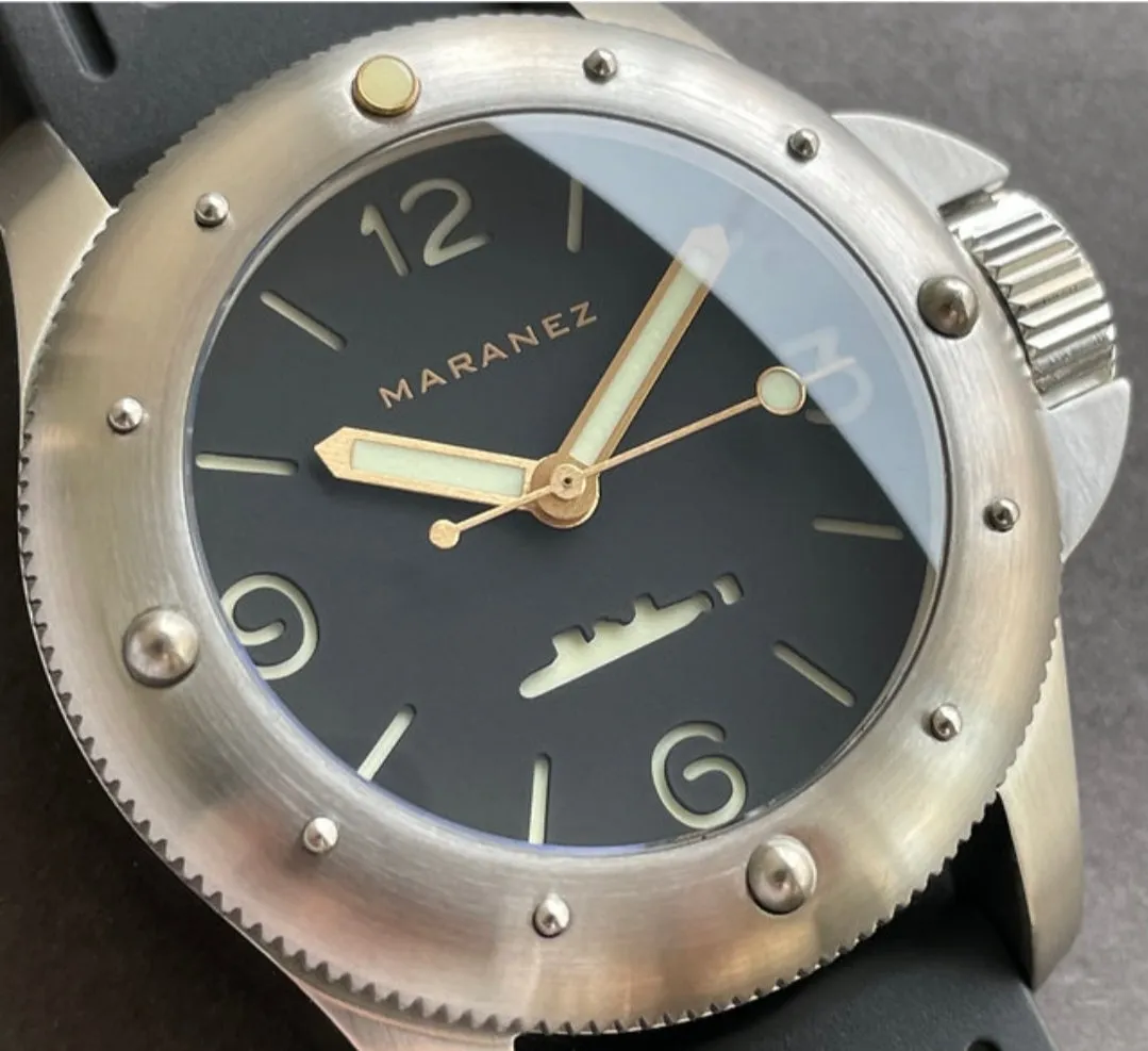 Maranez 42mm Rawai Stainless Steel  black Face Watch