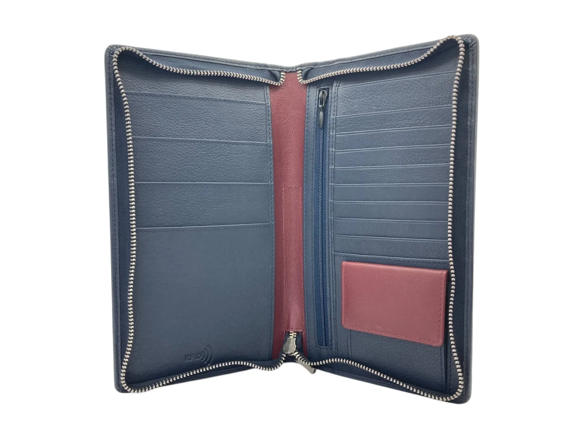 Marvel Premium Leather Full zip Family Passport Wallet RFID Protection # 1715NZ