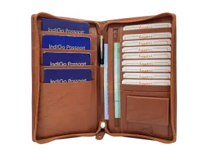 Marvel Premium Leather Full zip Family Passport Wallet RFID Protection # 1715NZ