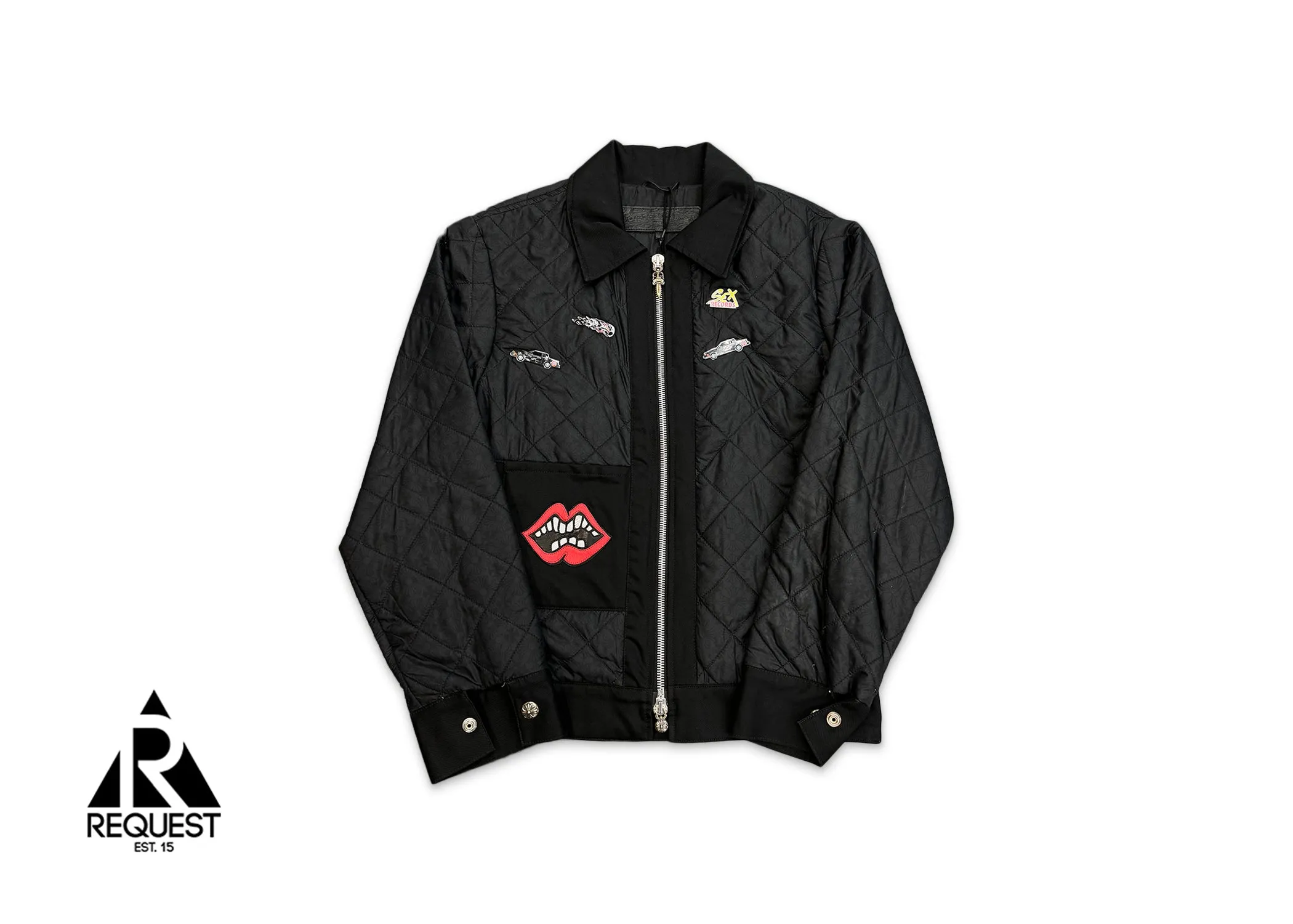Matty Boy Quilted Jacket (Pins Added) "Black"
