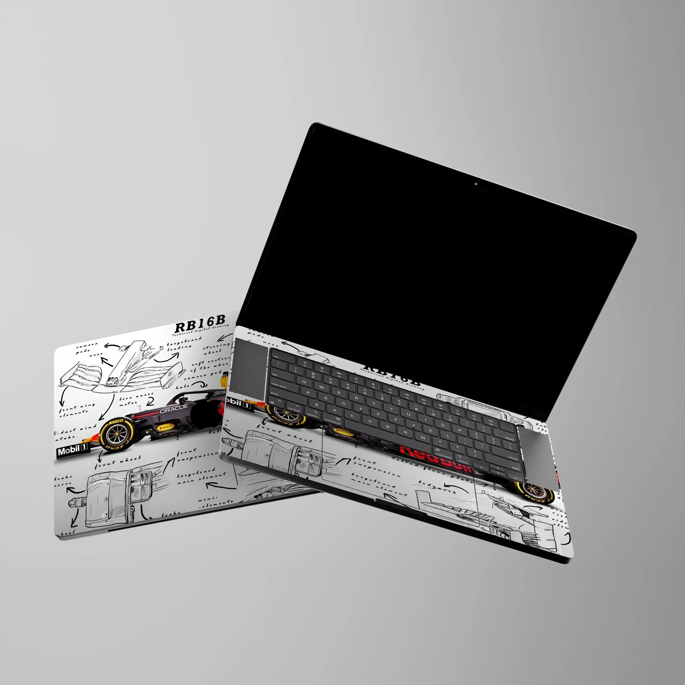 Max First Numbered Redbull Car Laptop Skin