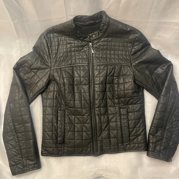 MAX Jeans black textured jacket size medium