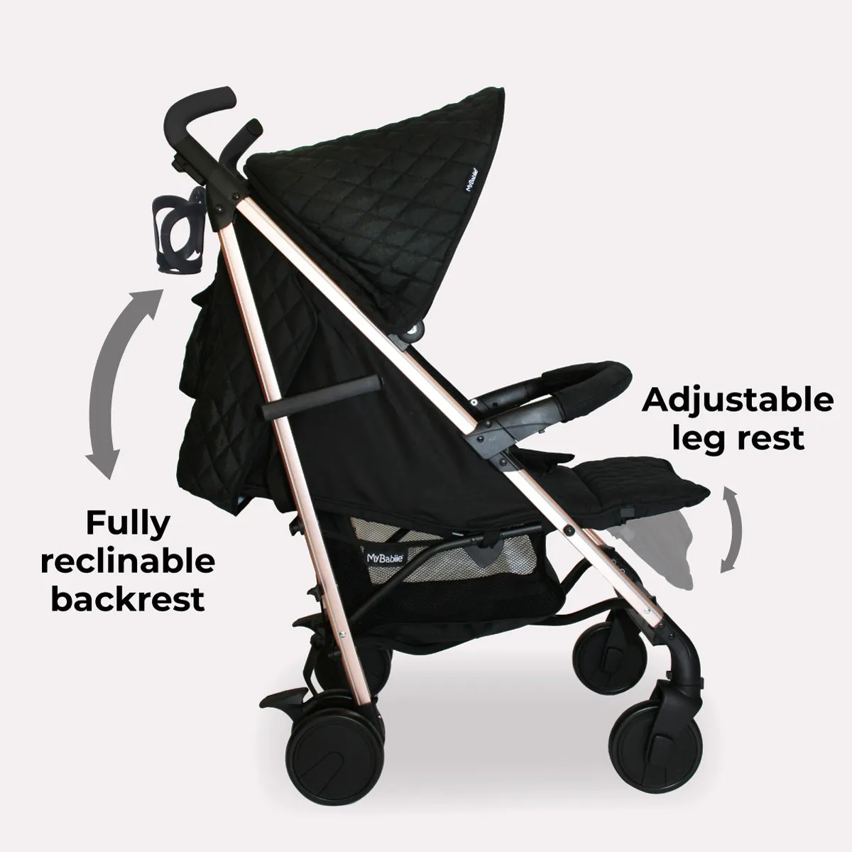 MB51 Plus Stroller - Quilted Black