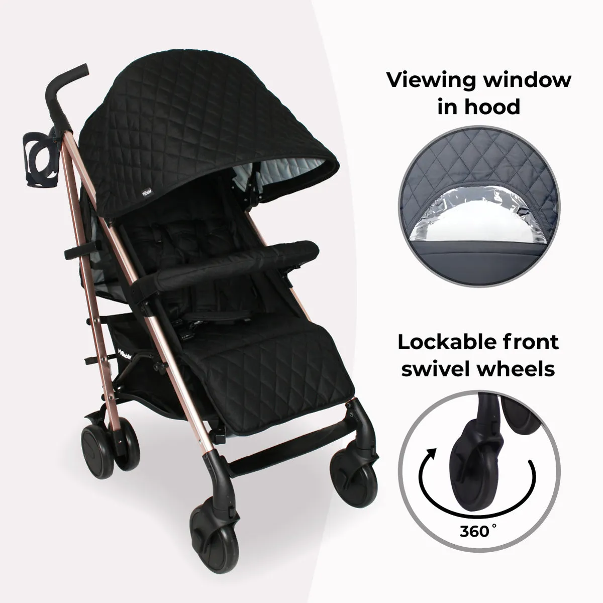 MB51 Plus Stroller - Quilted Black