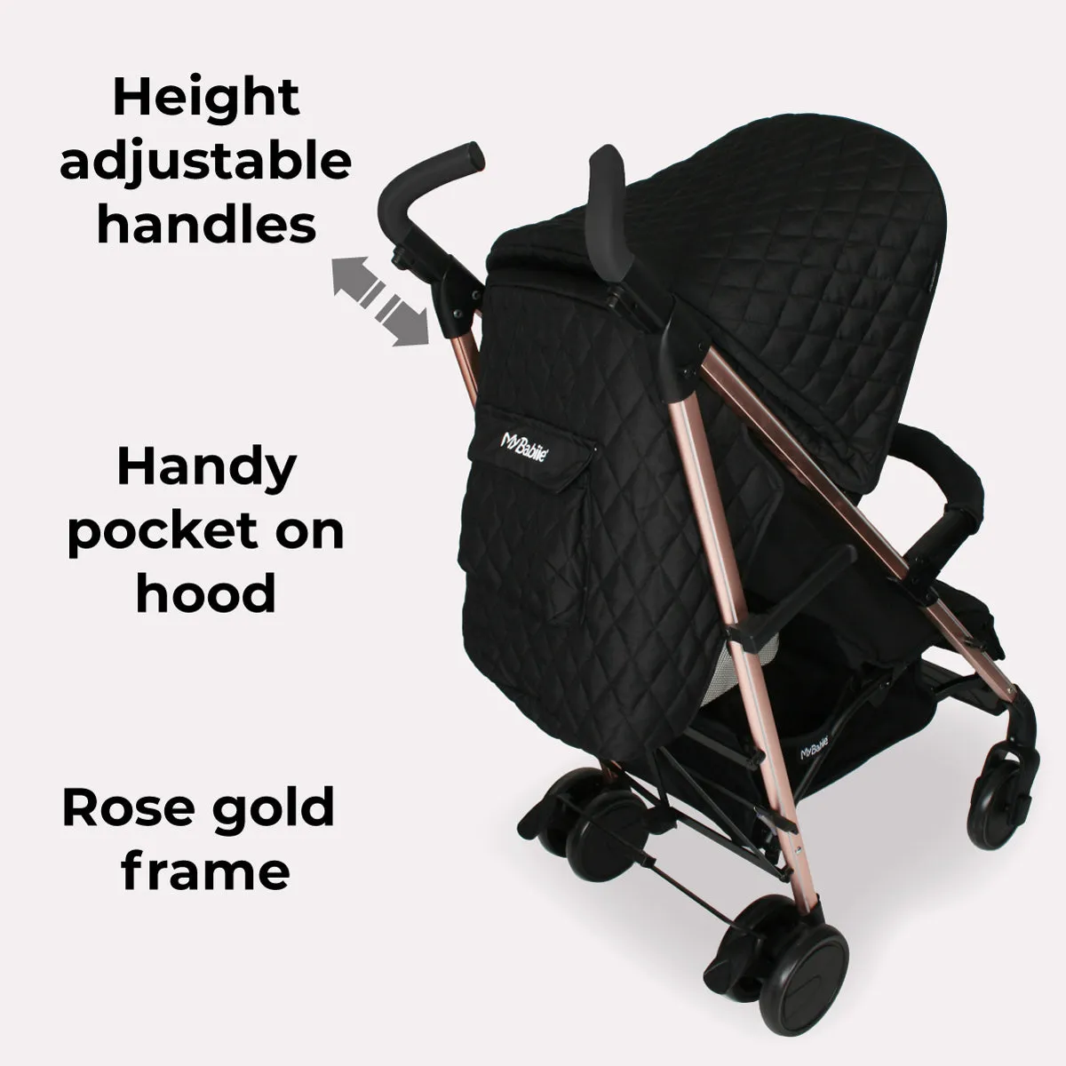 MB51 Plus Stroller - Quilted Black