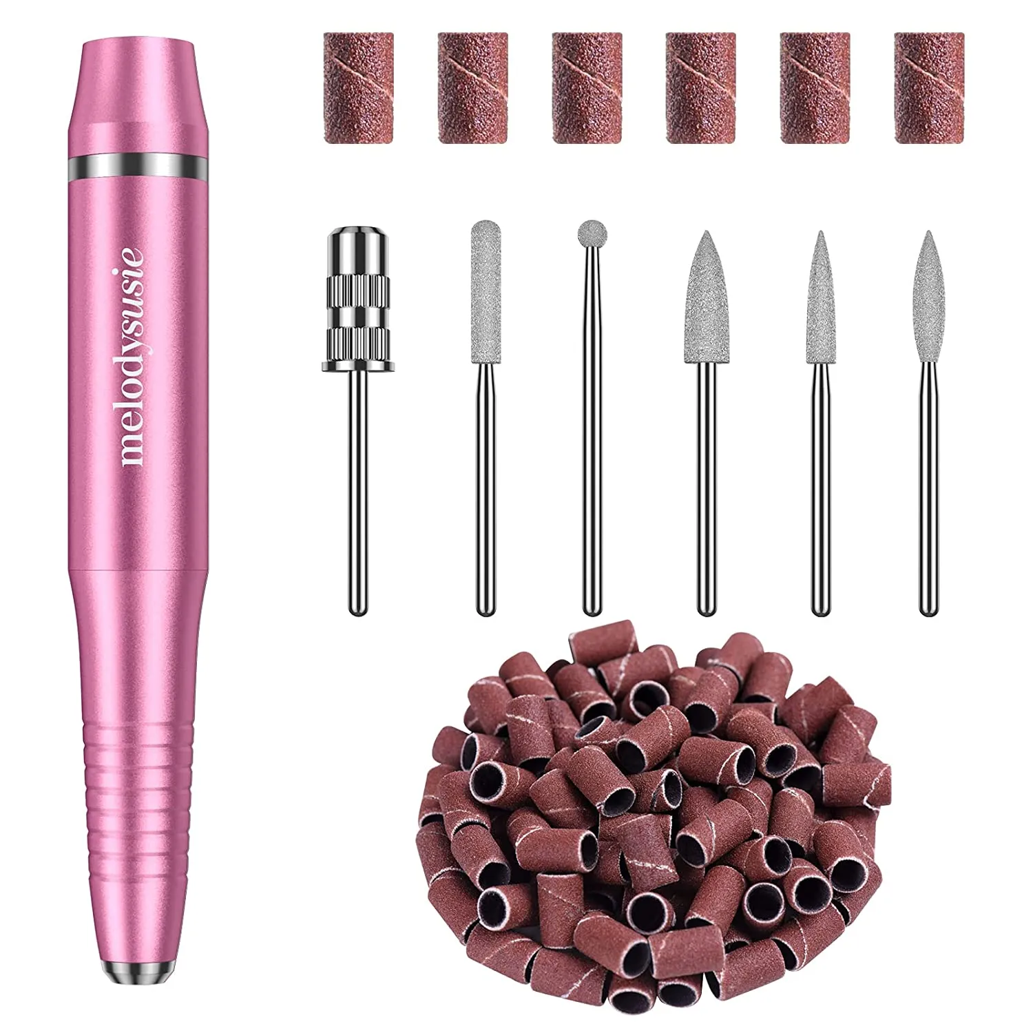 MelodySusie Electric Nail Drill, Portable Electric Nail Drill Machine for Acrylic Gel Nails, Professional Efile E File Manicure Pedicure Polishing Shape Tools for Home Salon Use, Grey