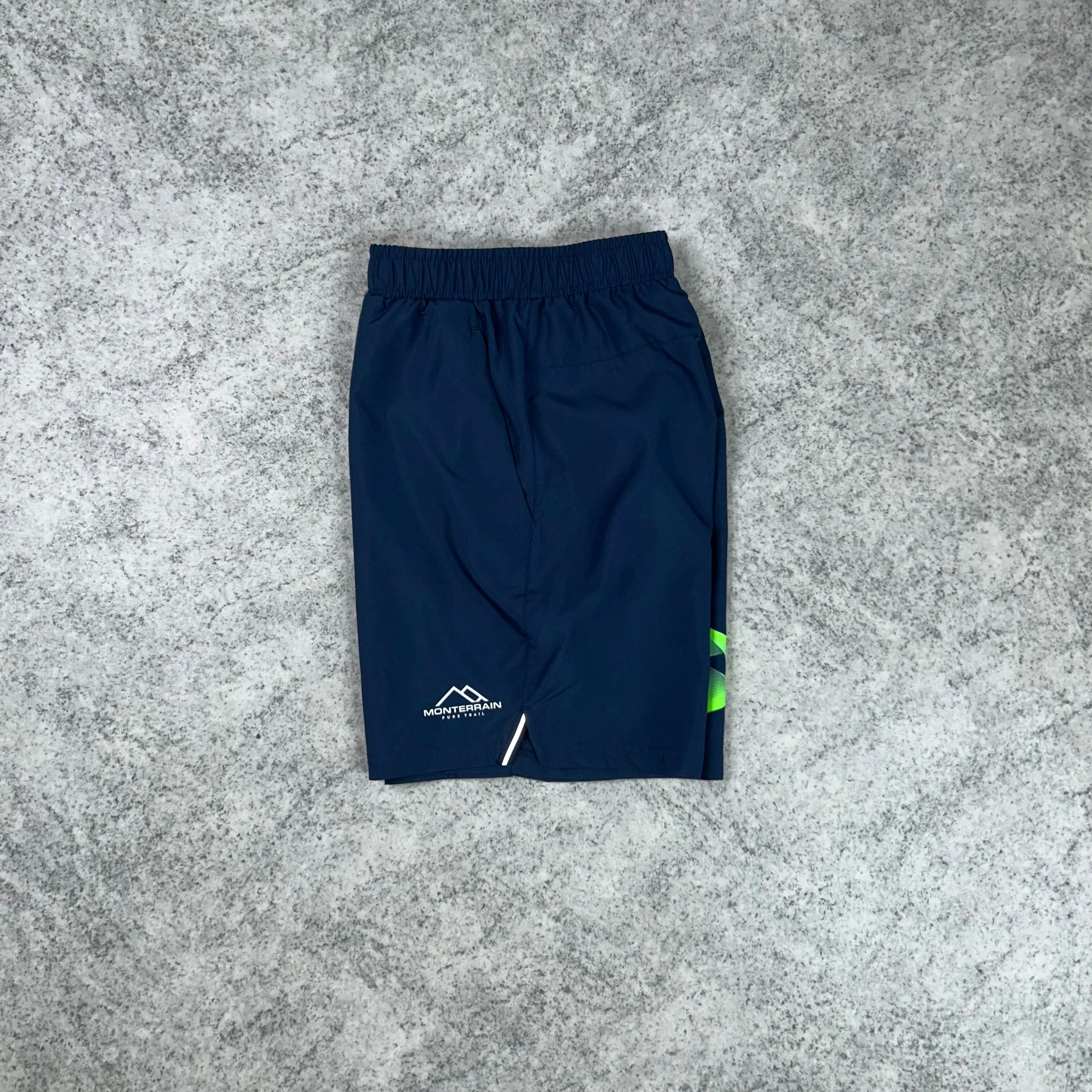 Monterrain Woven Short - Navy/Lime