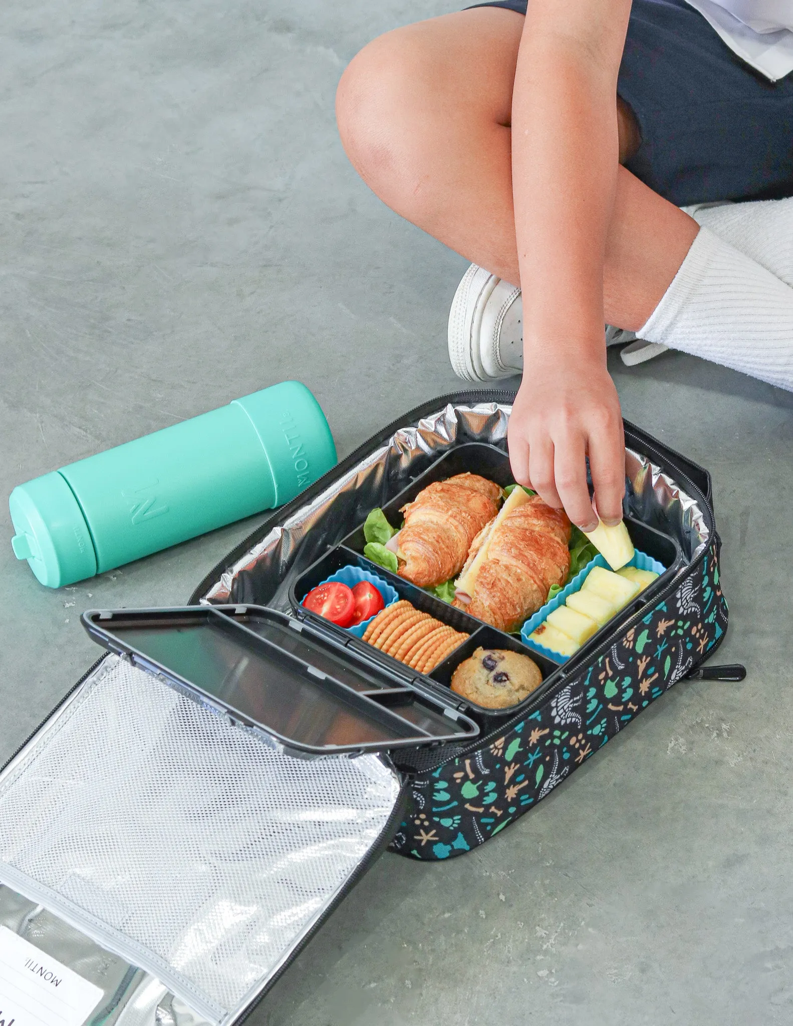 Montiico Bento Three Lunch Box - Dinosaur Land