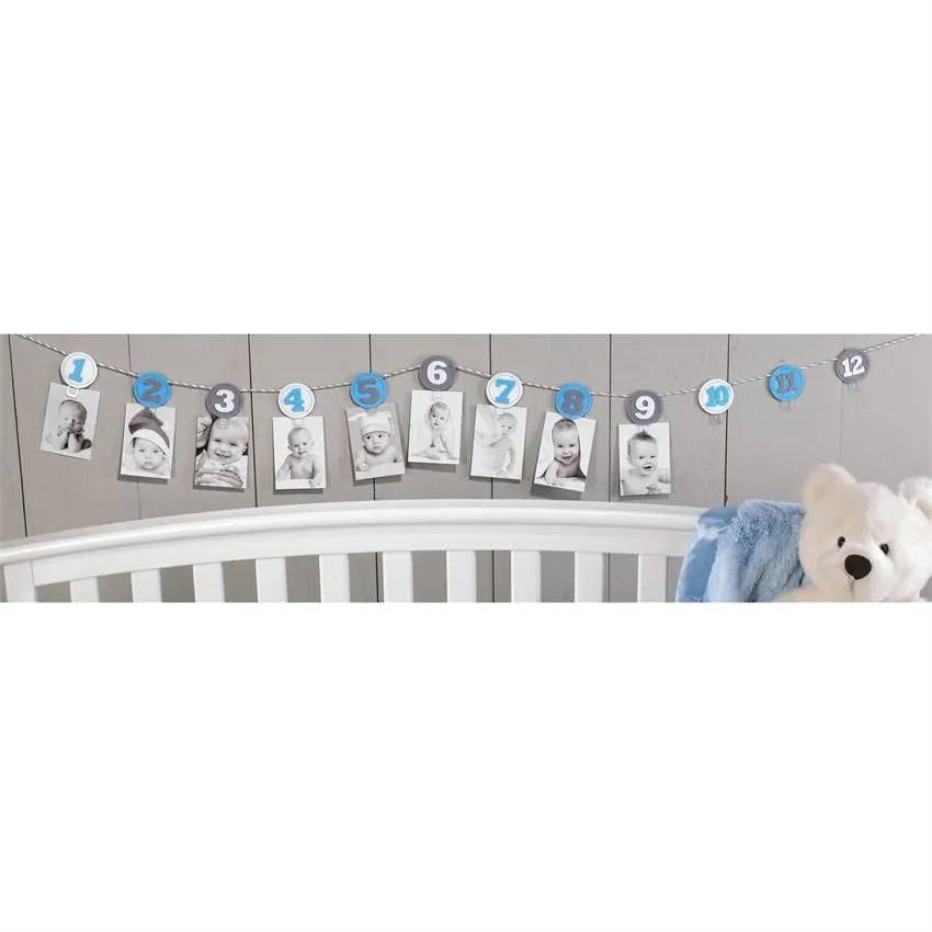 Mud Pie Monthly Photo Banner-Blue