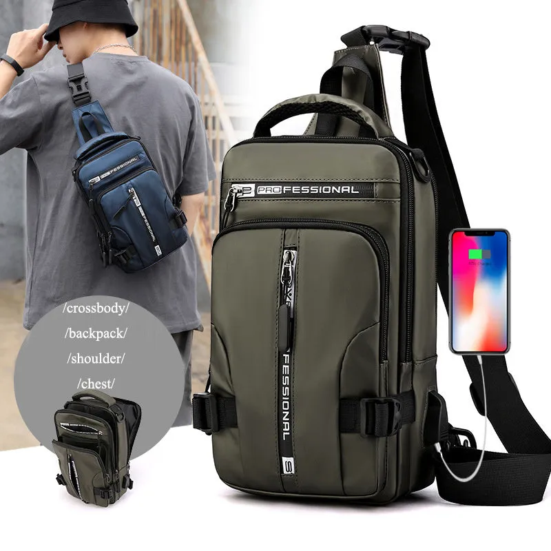 Multi-device compatible Bags Crossbody Chest Backpack Bags Secure packaging Men Multifunctional Shoulder