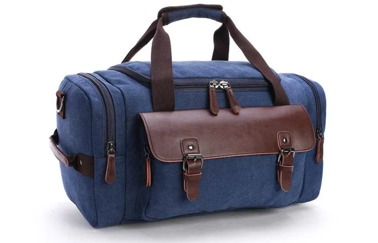 Multifunctional Outdoor Canvas Solid Travellers Blue Bags