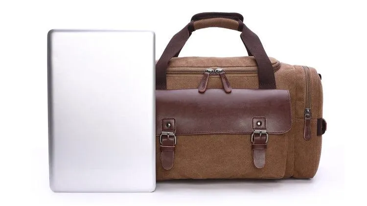 Multifunctional Outdoor Canvas Solid Travellers Wine Red Bags