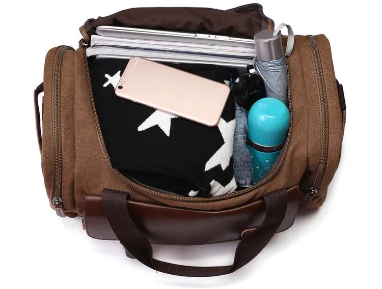 Multifunctional Outdoor Canvas Solid Travellers Wine Red Bags