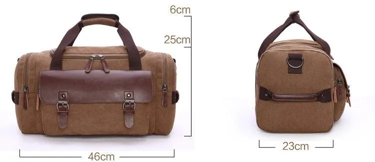Multifunctional Outdoor Canvas Solid Travellers Wine Red Bags