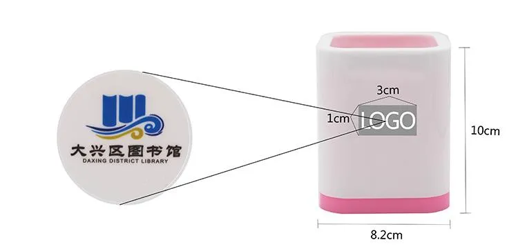 Multifunctional Square Plastic Pen Holder