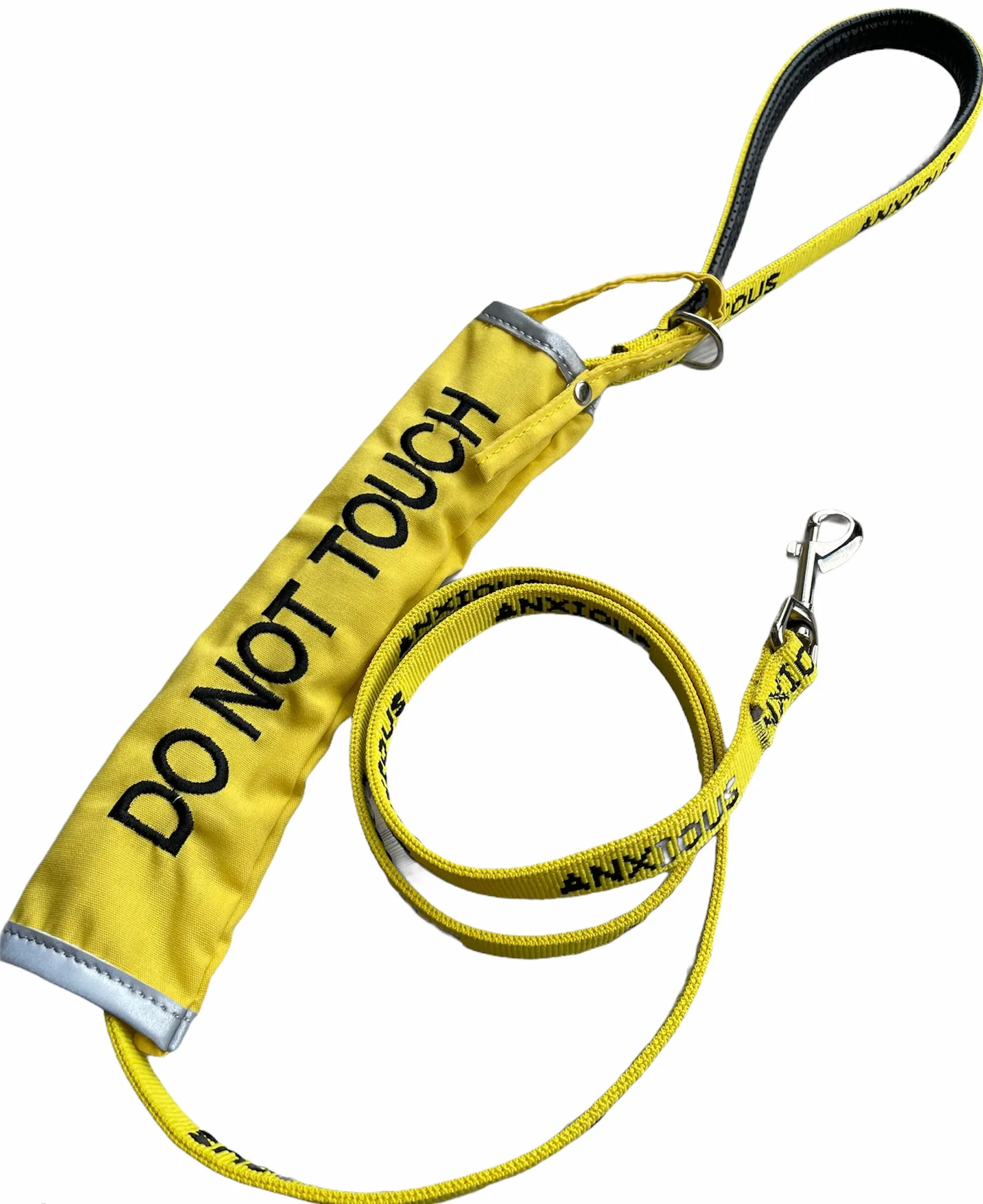 My Anxious Dog Yellow Space Awareness DO NOT TOUCH Warning Lead Slip Cover