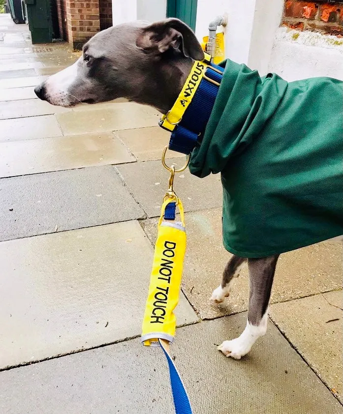 My Anxious Dog Yellow Space Awareness DO NOT TOUCH Warning Lead Slip Cover