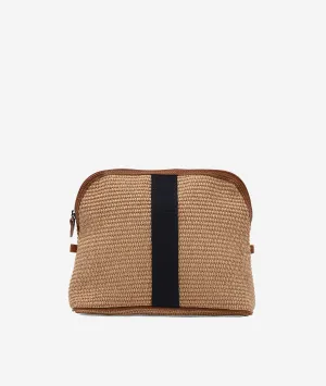 My Style Bags Straw Cosmetic Bag - Large Black