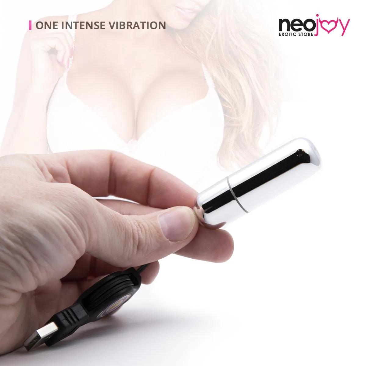 Neojoy Controlled Bullet - USB Plug Bullet Vibrator - Clitoral Anal Vaginal Toy