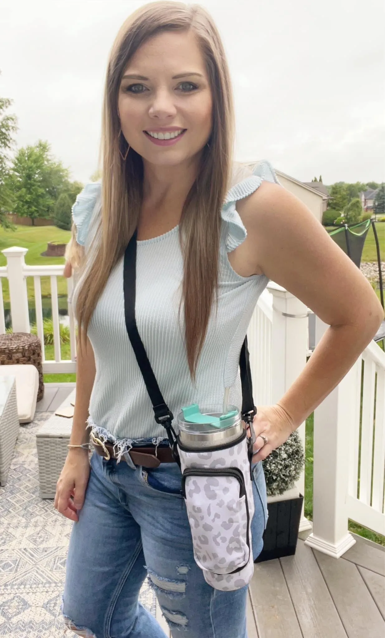 Neoprene Koozie with Strap and Pouch