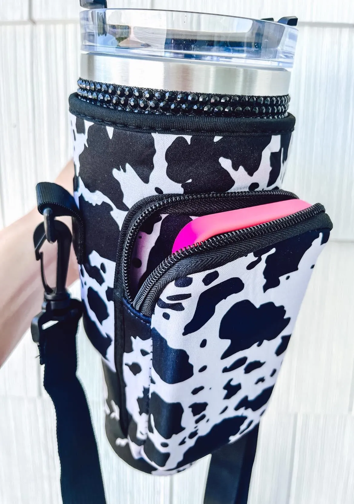 Neoprene Koozie with Strap and Pouch