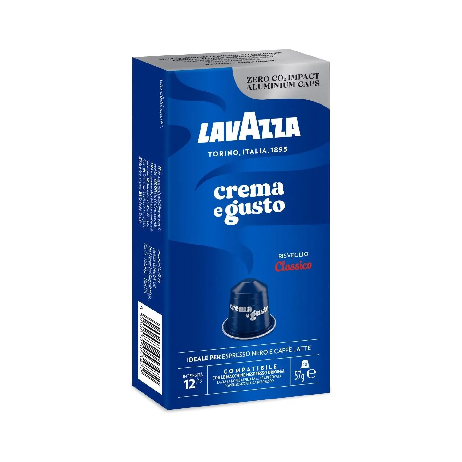 Nespresso Compatible Lavazza Crema e Gusto 20 Coffee Capsules