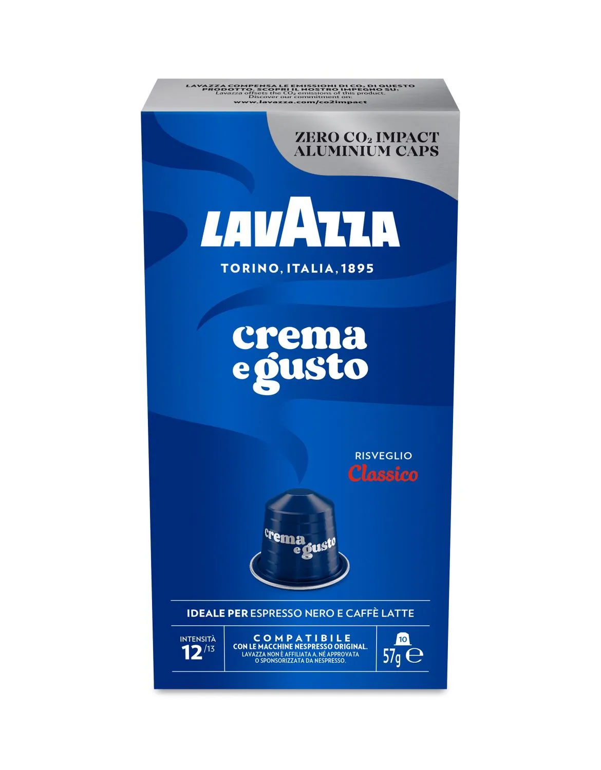 Nespresso Compatible Lavazza Crema e Gusto 40 Coffee Capsules