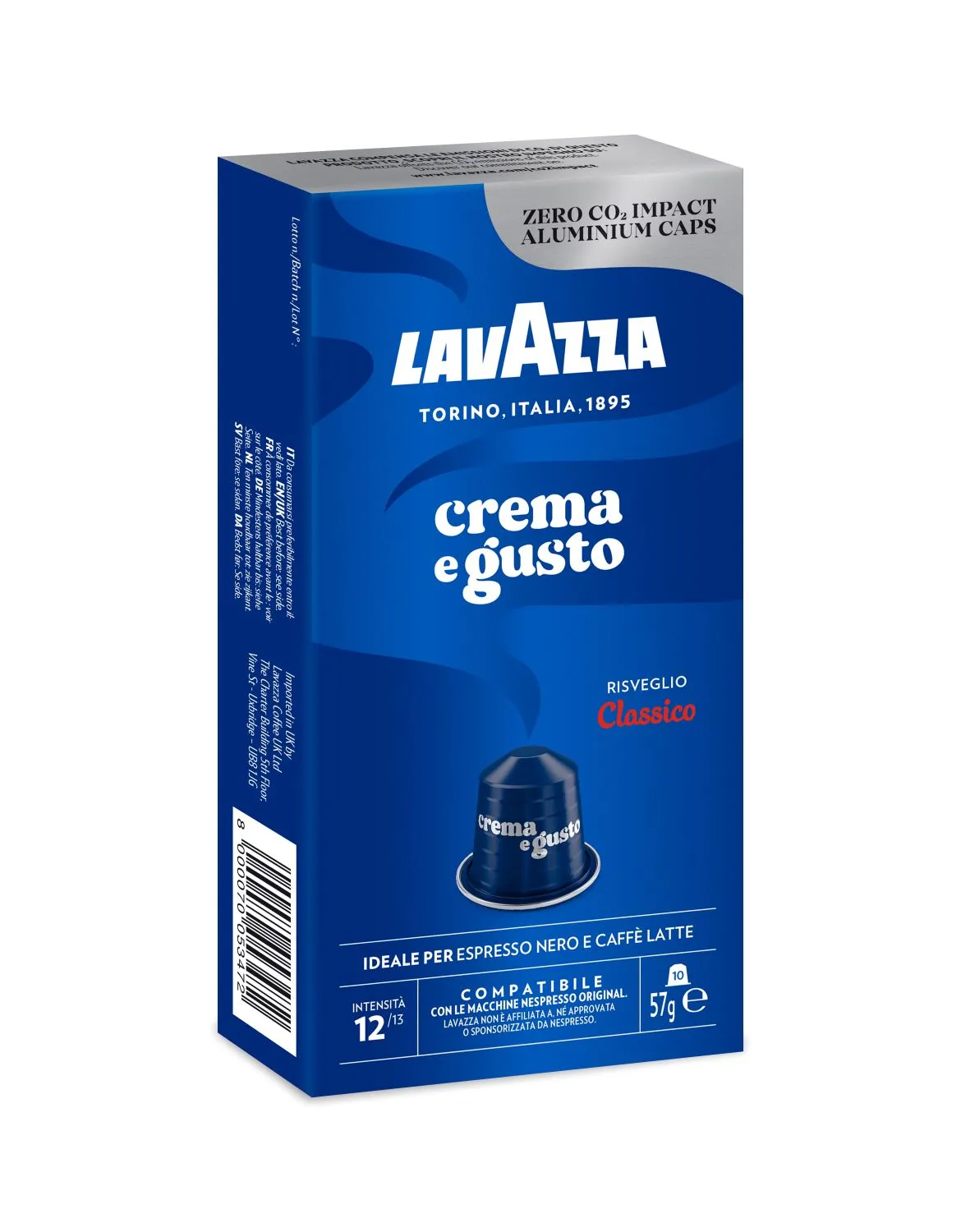 Nespresso Compatible Lavazza Crema e Gusto 40 Coffee Capsules