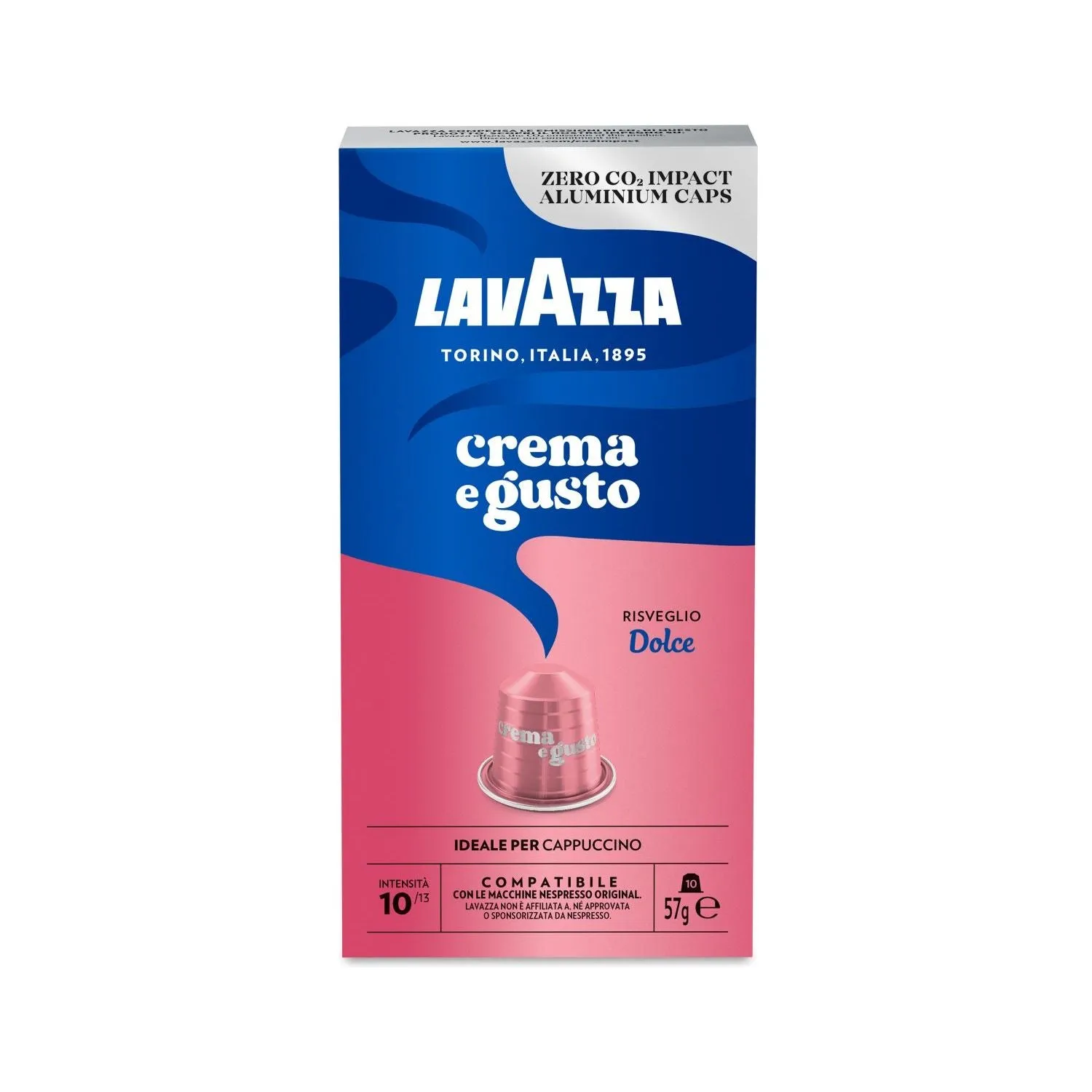 Nespresso Compatible Lavazza Crema e Gusto Dolce 40 Coffee Capsules