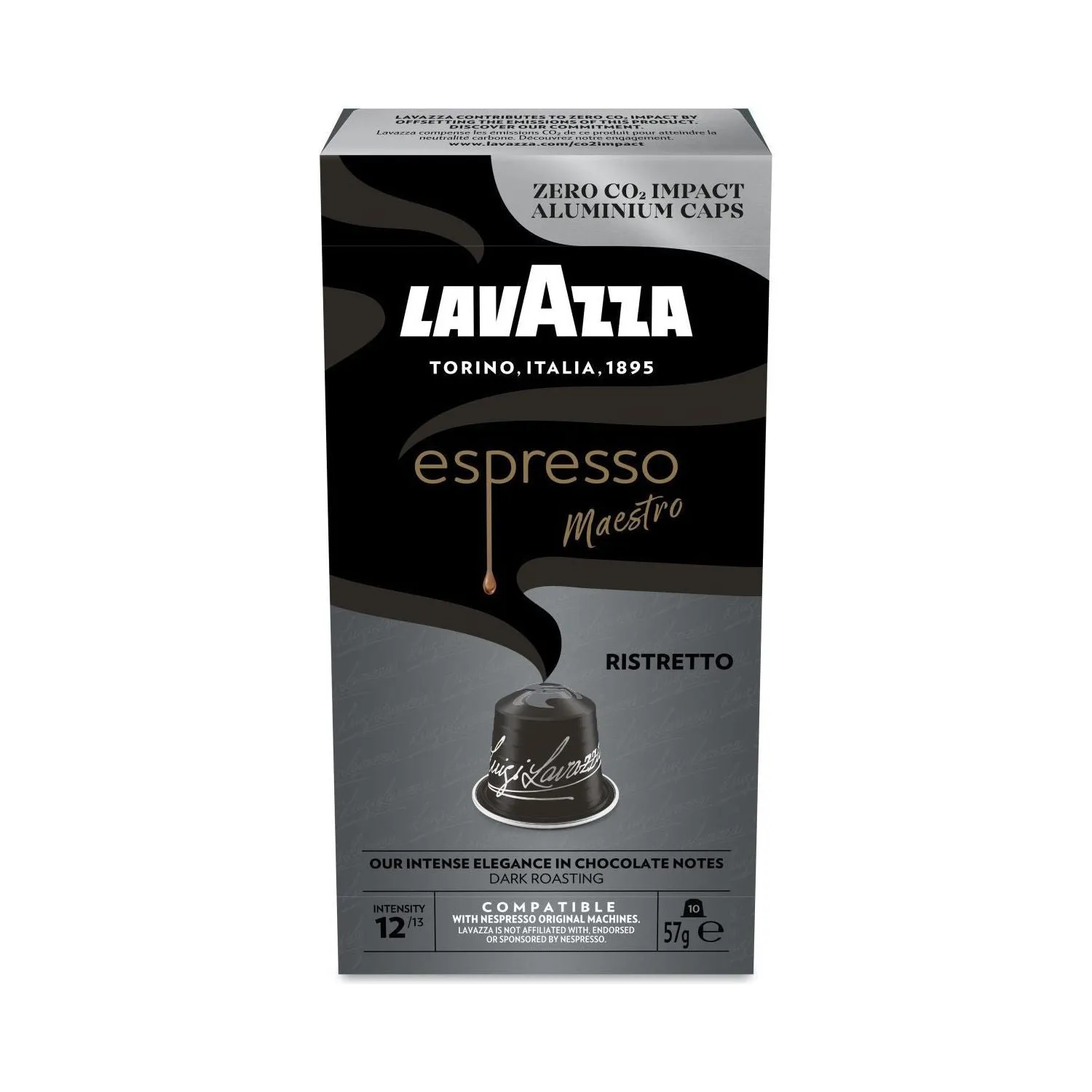 Nespresso Compatible Lavazza Maestro Ristretto 50 Coffee Capsules