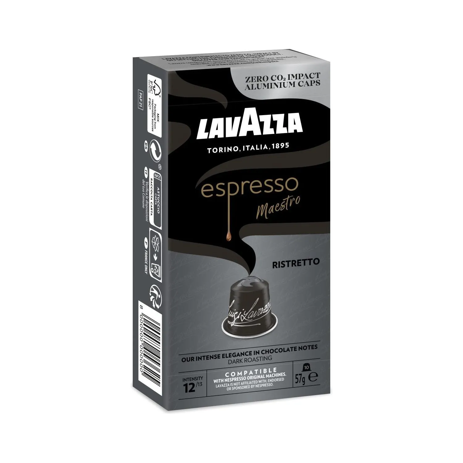 Nespresso Compatible Lavazza Maestro Ristretto 50 Coffee Capsules
