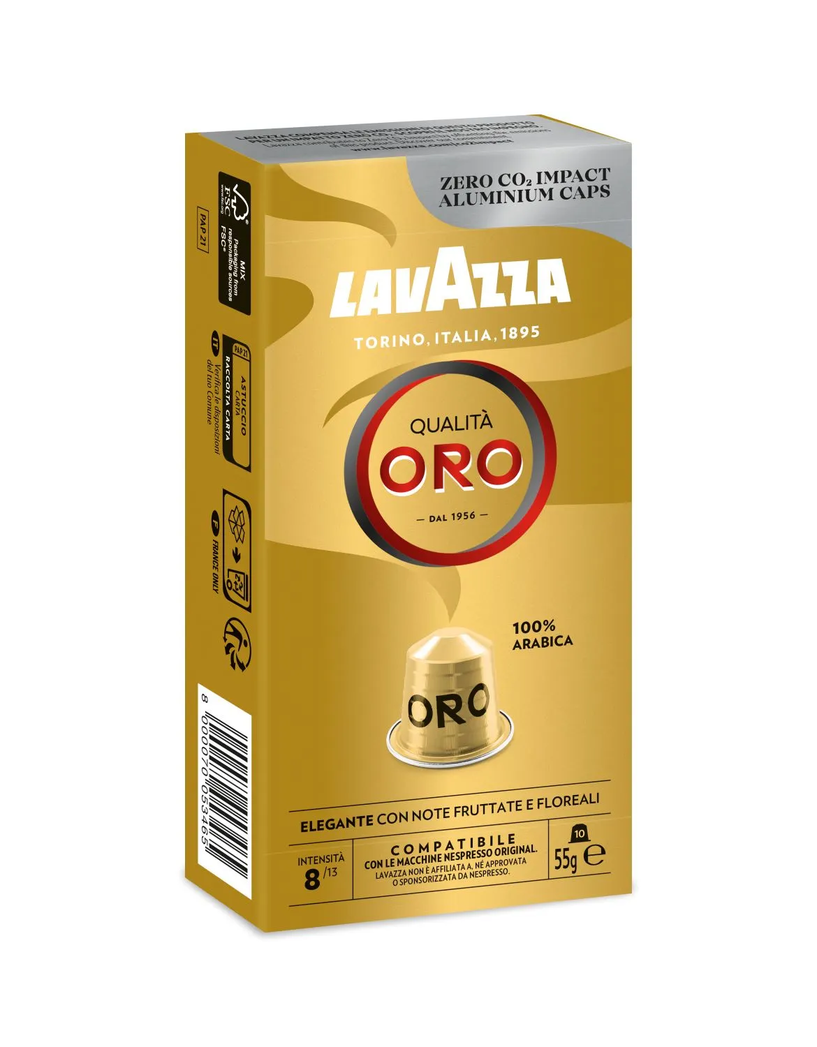 Nespresso Compatible Lavazza Oro 20 Coffee Capsules
