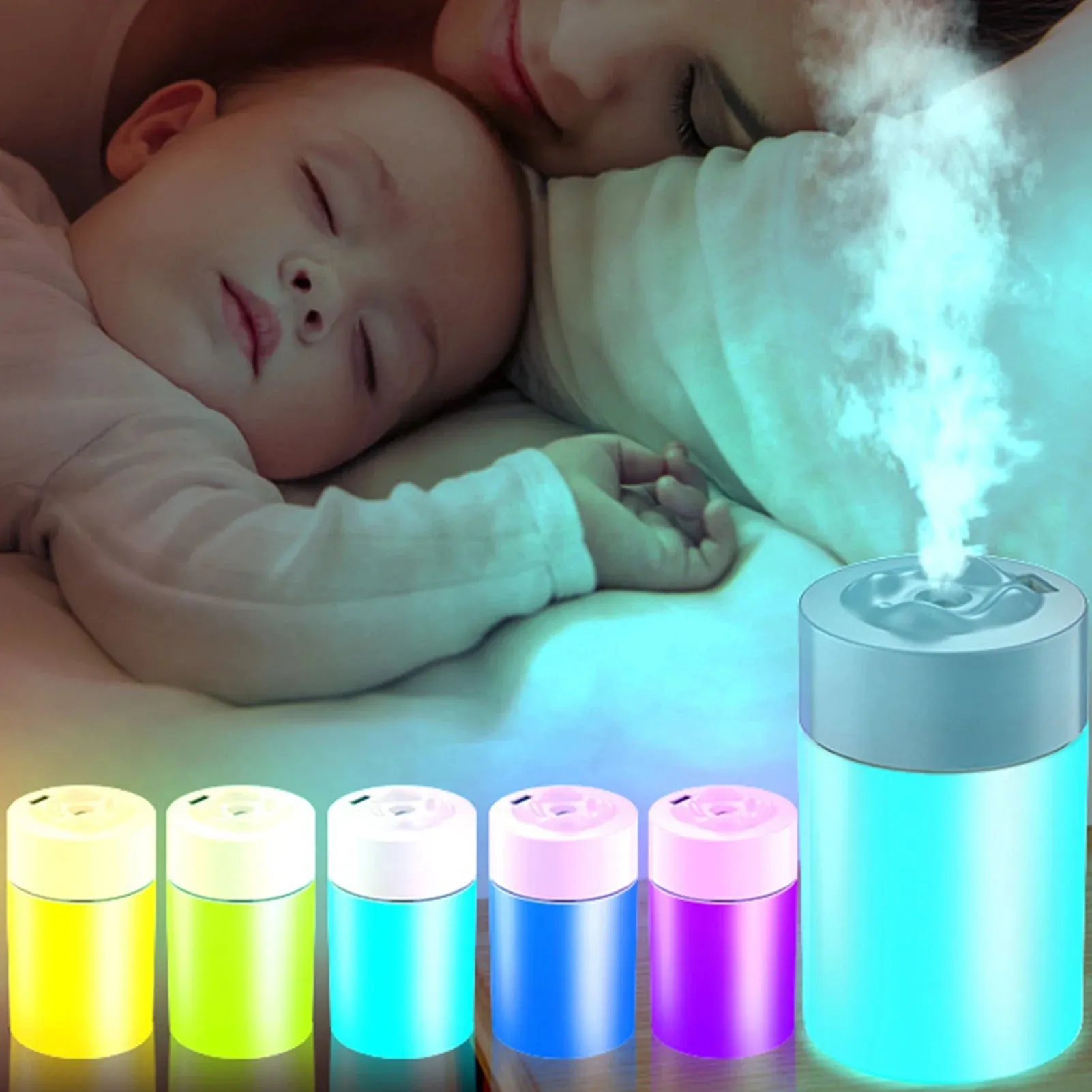 New in box! 300ml Multifunctional USB Charging Ultra Fine Mist Mini Humidifier with colour changing led light! Great for Bedroom, Kids room, Vehicle etc. Light Blue