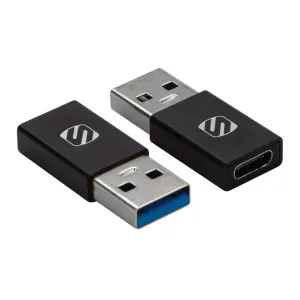 NEW Scosche USB-A TO USB-C™ 2 Adapter, Compatible with MacbookPro, Chromebook Pixel, Galaxy S9 / S8, & Google Pixel, 2-pk#035-8059-2