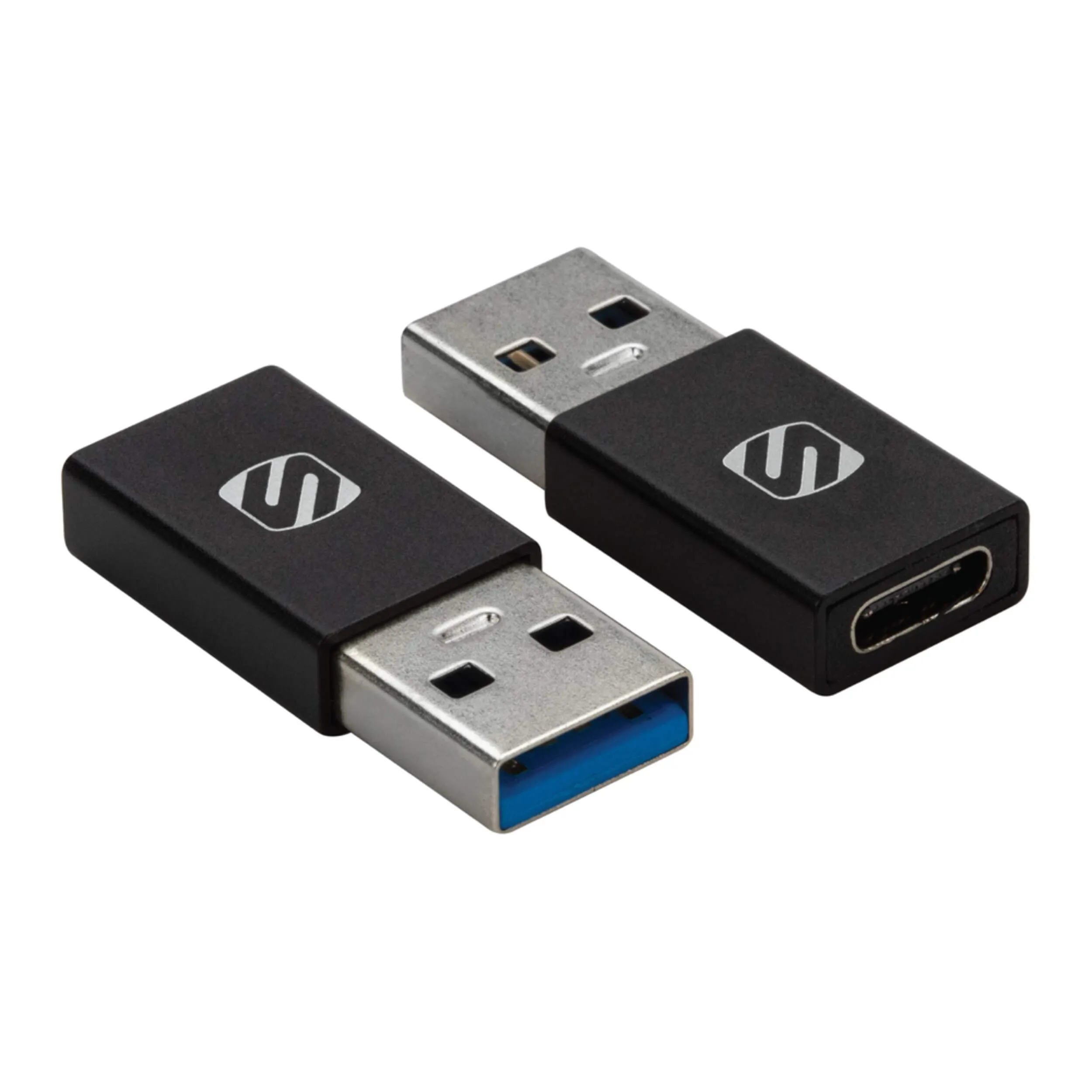 NEW Scosche USB-A TO USB-C™ 2 Adapter, Compatible with MacbookPro, Chromebook Pixel, Galaxy S9 / S8, & Google Pixel, 2-pk#035-8059-2