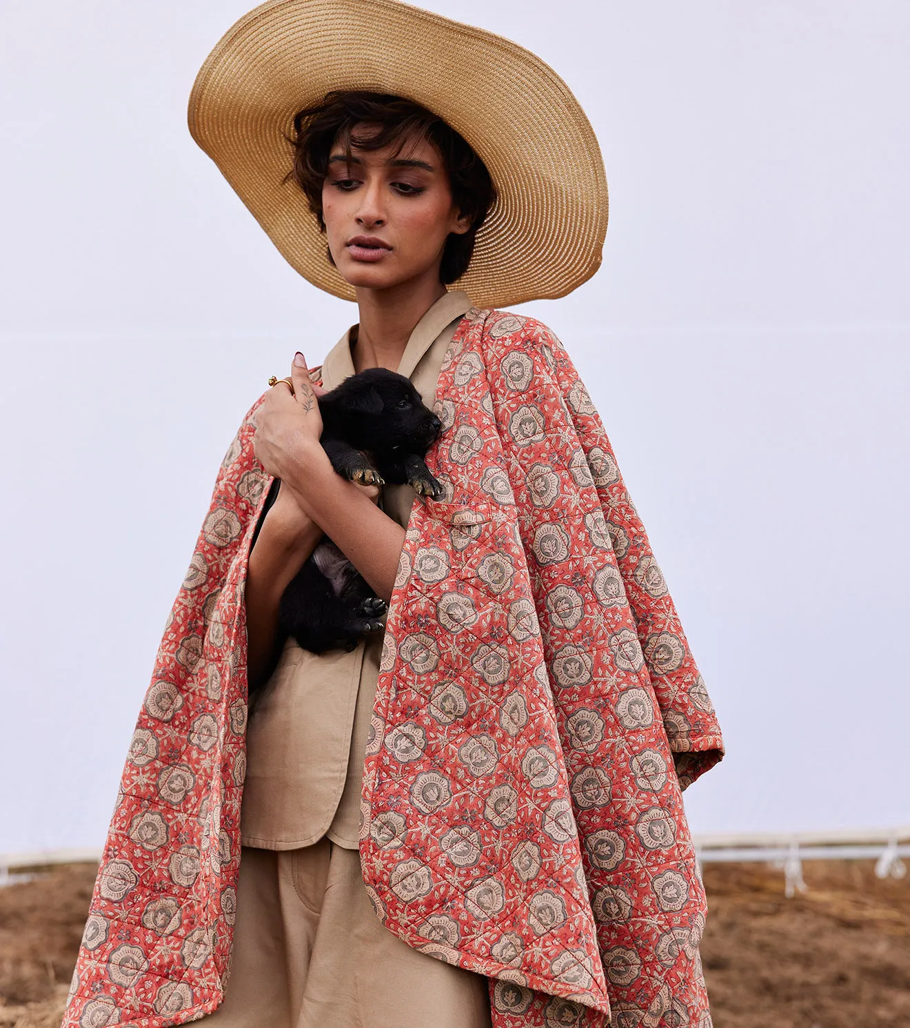 New Season Spring Summer 2025-Cape-Cotton Mul Cider Red orange-KW896-Fashion Edit Diana by Khara Kapas