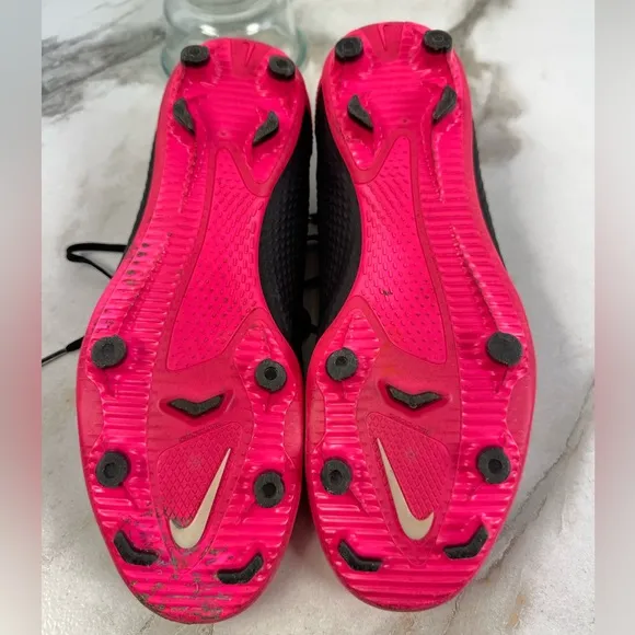 Nike Men's Phantom GT Academy MG Black Pink Blast Soccer Cleats, Sz 7