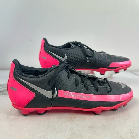 Nike Men's Phantom GT Academy MG Black Pink Blast Soccer Cleats, Sz 7