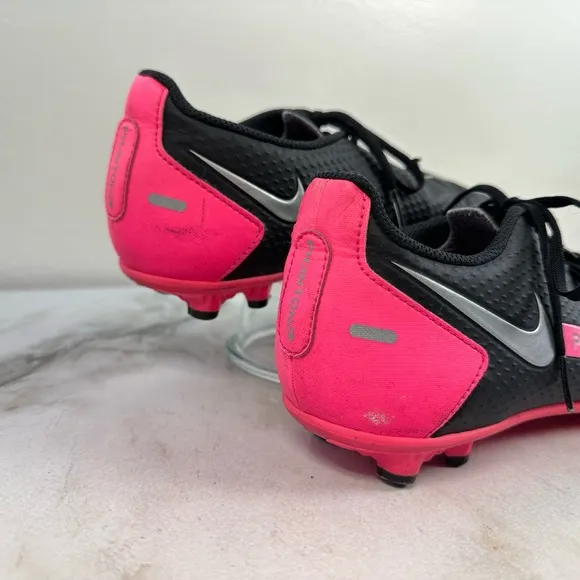 Nike Men's Phantom GT Academy MG Black Pink Blast Soccer Cleats, Sz 7