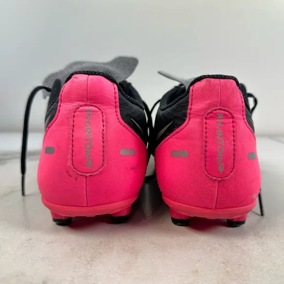 Nike Men's Phantom GT Academy MG Black Pink Blast Soccer Cleats, Sz 7
