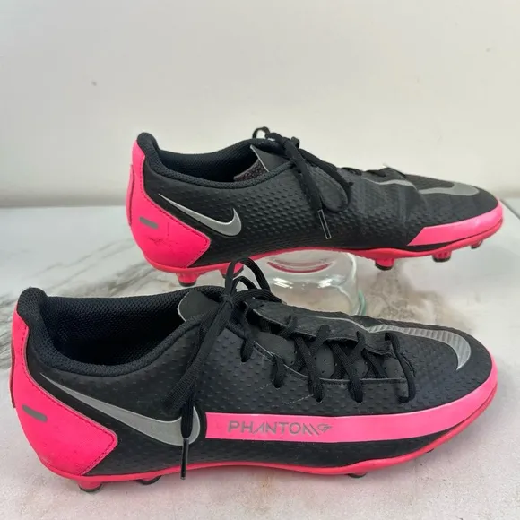 Nike Men's Phantom GT Academy MG Black Pink Blast Soccer Cleats, Sz 7