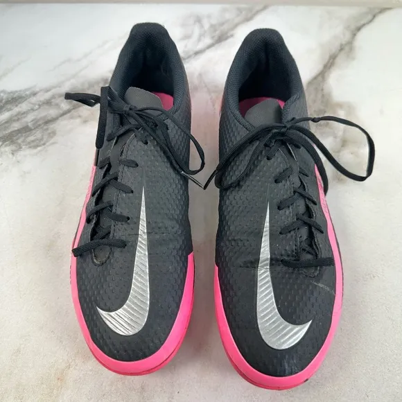 Nike Men's Phantom GT Academy MG Black Pink Blast Soccer Cleats, Sz 7