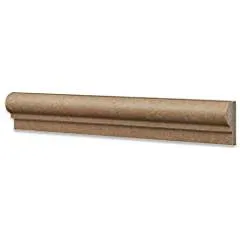 Noce 2'' X 12'' Travertine Chair Rail Ogee Moldings Trim, Tumbled Lot of - 20