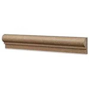Noce 2'' X 12'' Travertine Chair Rail Ogee Moldings Trim, Tumbled Lot of - 20