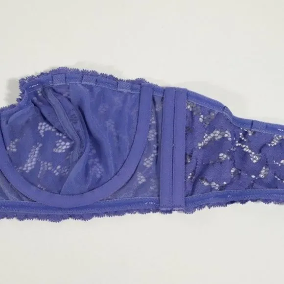 NWT Free People Love Letters Convertible Underwire Bra in Deep Periwinkle