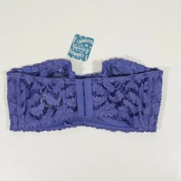 NWT Free People Love Letters Convertible Underwire Bra in Deep Periwinkle