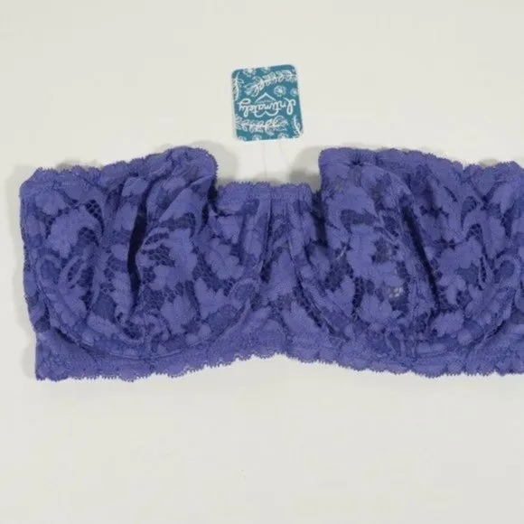 NWT Free People Love Letters Convertible Underwire Bra in Deep Periwinkle